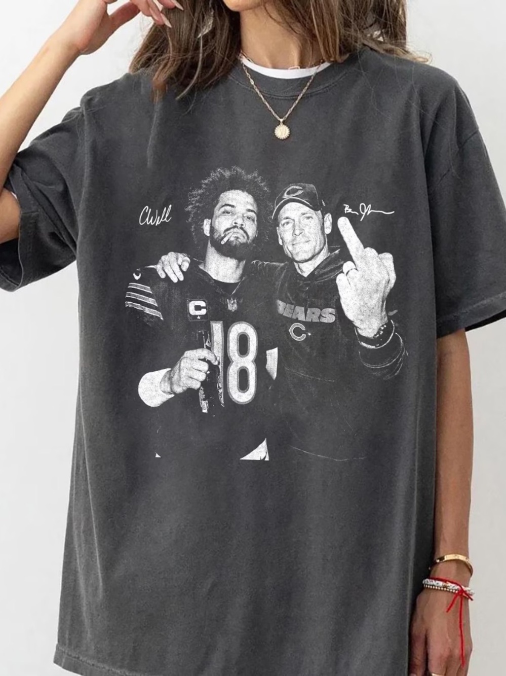 Comfort Colors Pepper Short-Sleeve Tee with White Team Photo Graphic